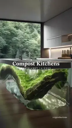 Credit: 023productions / Earthy smart home kitchen / sustainable future