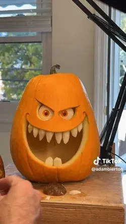 Watch this little pumpkin come to life with this pumpkin carving idea