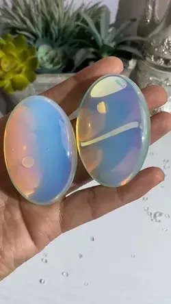 High Quality Opalite Palm Stone , Loose Gemstones , Natural Gemstone , Home Decor , $13.60