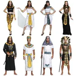 Adult halloween cosplay costumes men white black Ancient Egypt Egyptian Pharaoh King Empress ...