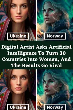 Digital Artist Asks Artificial Intelligence To Turn 30 Countries Into Women And The Results Go Viral