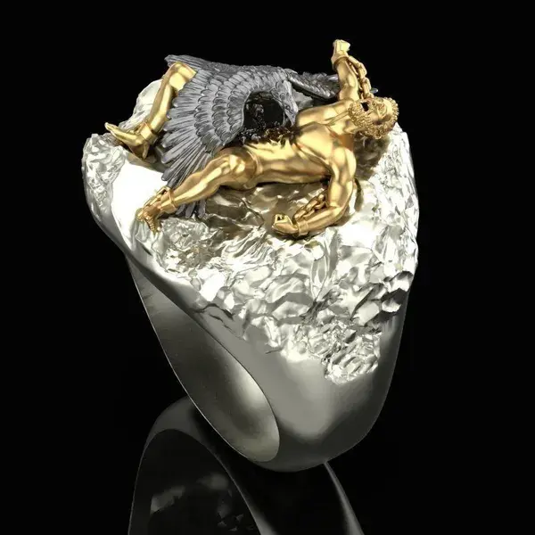 "Ring "Prometheus"silver ring. Woman ring, Handmade Ring, Vintage ring,Men's African Ring, Men Gift Ring, Men Oxidized Ring, gift for men"
