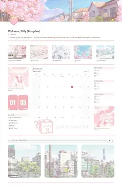 aesthetic themed notion templates ♡