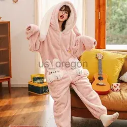 home clothing Girl&#039;s Winter Warm Cartoon Animal One Piece Pajamas Polyester Comfortable Lovely Girlish Heart Leisure Wear Cosplay With A Zip x09