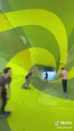 Skating in an abandoned amusement park