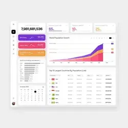 World Population Dashboard Website UI