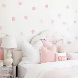 Water Colour Polka Dots: Coral - Urban Walls Decals