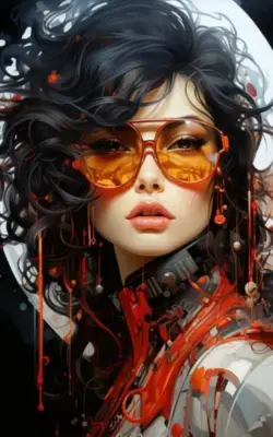 Stunning Cyberpunk Portrait Painting