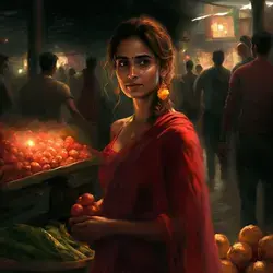 Saree in Market