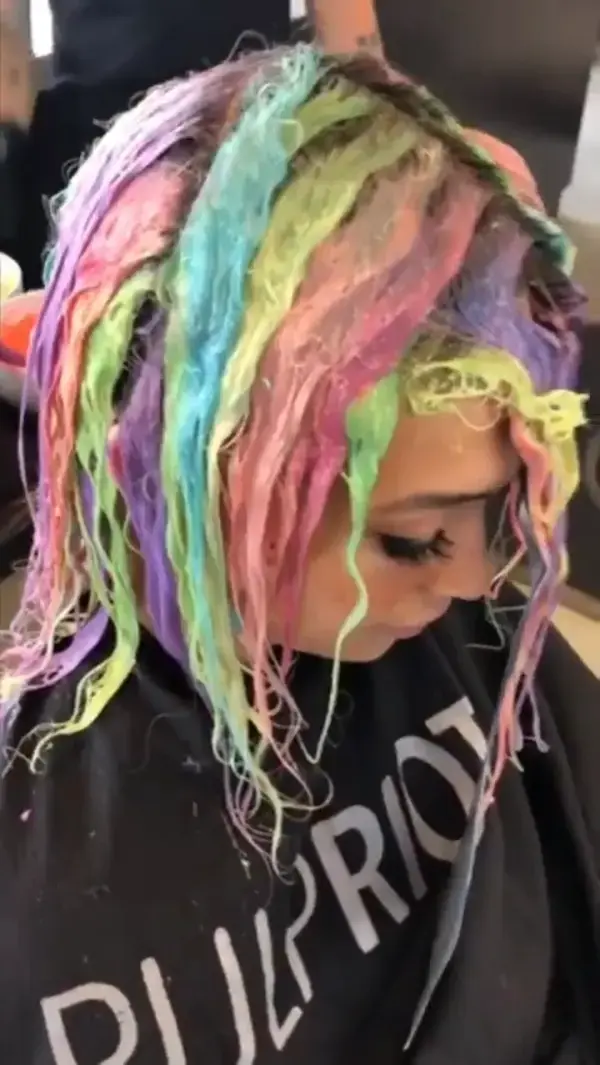 Rainbow hair