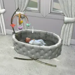 Sims 4 Infant CC | Luxe Chester Crib | PlatinumLuxeSims