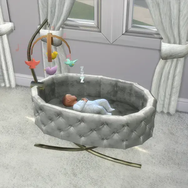 Sims 4 Infant CC | Luxe Chester Crib | PlatinumLuxeSims