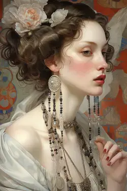 Girl with a pearl, midjourney