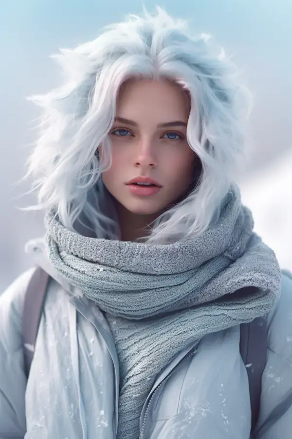 Winter Elegance: A Captivating Portrait in the Style of Maja Topčagić