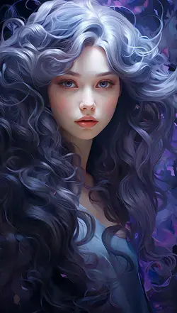 girl with long hair, in the style of miho hirano