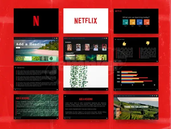 Netflix-Themed Presentation | Canva Template | School Presentation | Creative Presentation