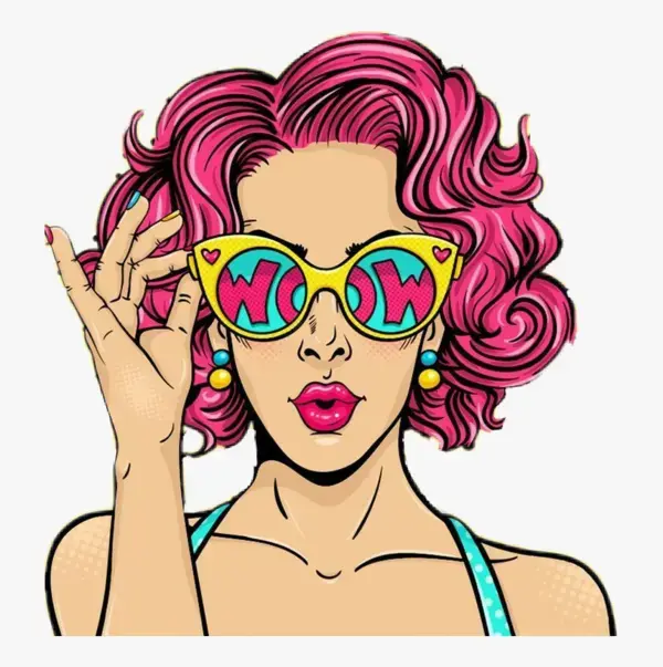 #stickeremix - Pop Art Woman Png, Transparent Png , Transparent Png Image - PNGitem