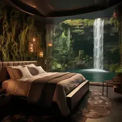 Amidst Nature's Cascade! Concept bedroom design