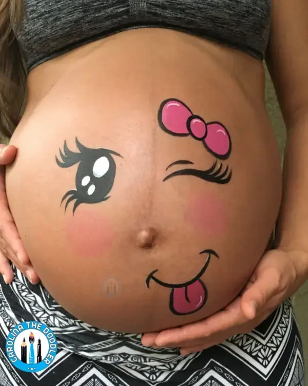 Smiley Belly Painting