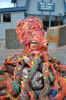 Octopus Beach Debris Art