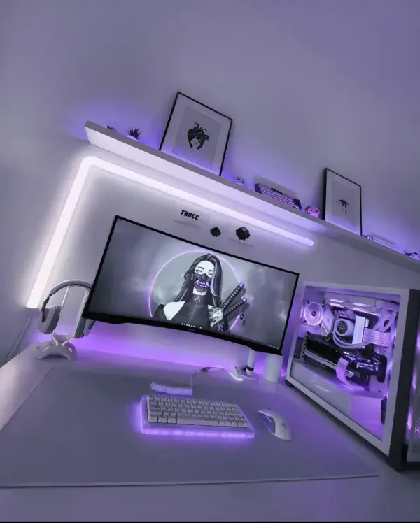 White PC Gaming Room