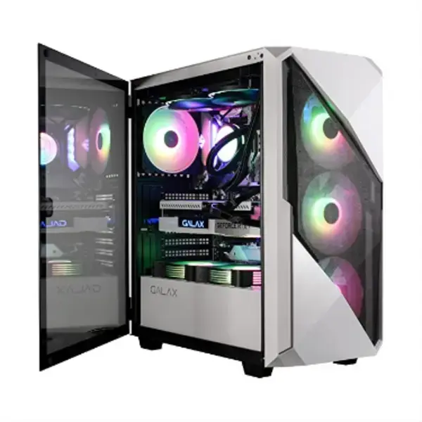 GAMING CABINET # ATX CABINET WHITE WITH 4 RGB FANS