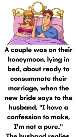 A couple was on their honeymoon