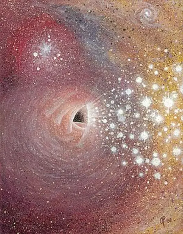 "Cosmic Birth" painting by Jana Parkes