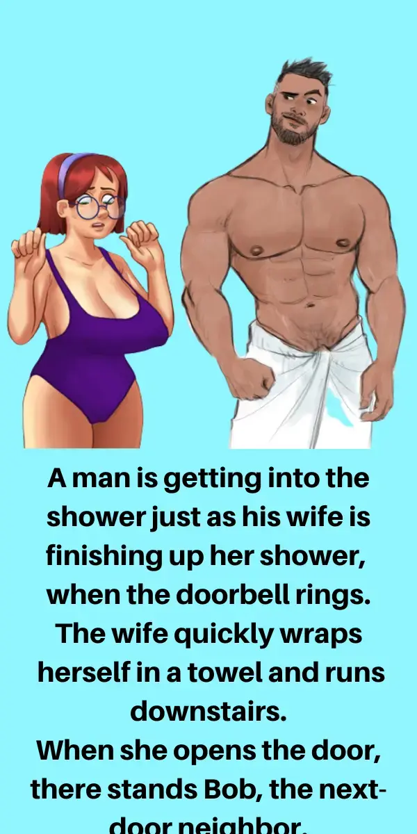 Funny Jokes: A man is getting into the shower