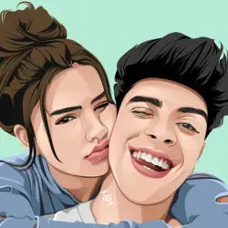 vector art couple from your photo
