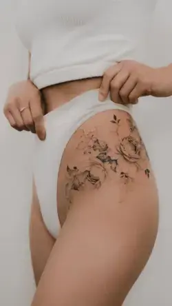 100+ Sexy Hip tattoos for women | Tiger hip tattoo