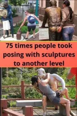 75 Times People Took Posing With Sculptures To Another Level