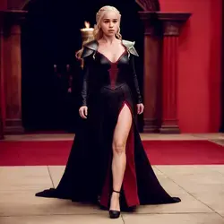 DAENERYS TARGARYEN - RED DRESS (INTELIGÊNCIA ARTIFICIAL)