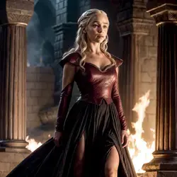 DAENERYS TARGARYEN - RED DRESS (INTELIGÊNCIA ARTIFICIAL)