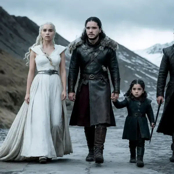 DAENERYS TARGARYEN, JON SNOW AND THEIR SON - GAME OF THRONES