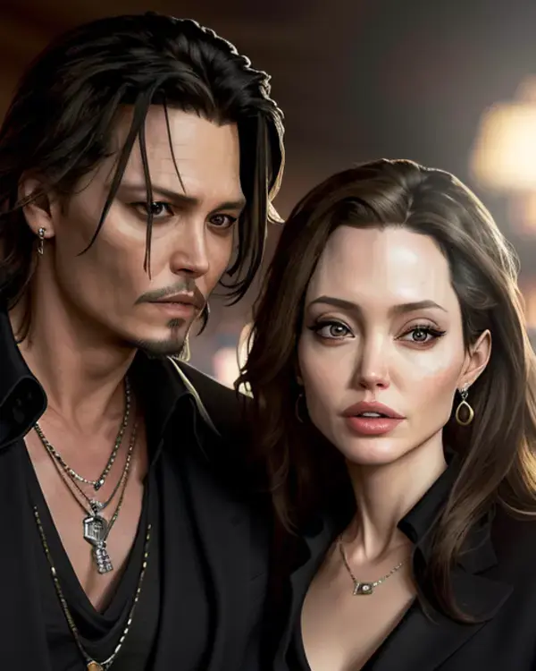 ANGELINA JOLIE AND JOHNNY DEPP - INTELIGÊNCIA ARTIFICIAL