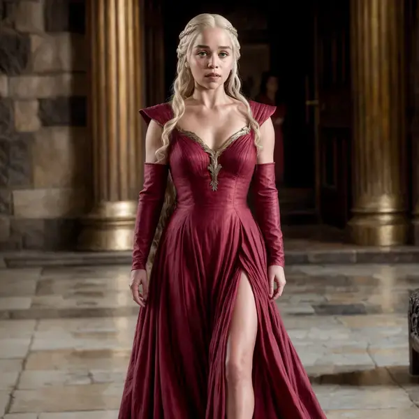 DAENERYS TARGARYEN - RED DRESS (INTELIGÊNCIA ARTIFICIAL)