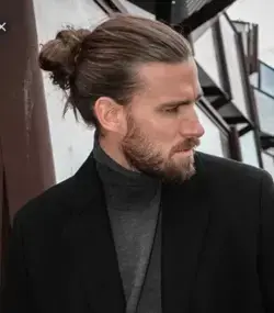 (Yes) professional hairstyle for men with long hair.
