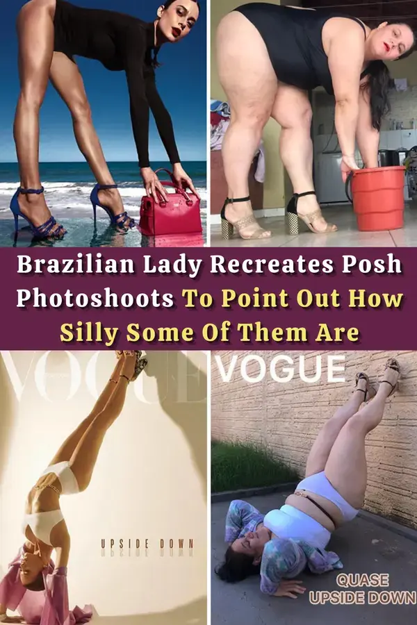 Brazilian Lady Recreates Posh Photoshoots To Point Out How Silly Some Of Them Are