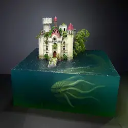 Diorama of "Castle of Silence and Guardian"