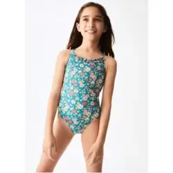 Floral Print Swimsuit Green Mango Kids