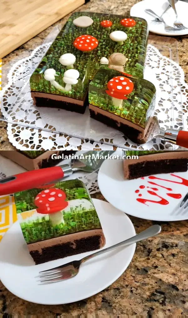 Mushrooms in Jelly Cake 