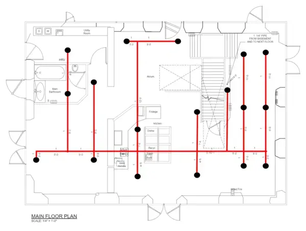 Fire Sprinkler System Rcp | EdrawMax Free Templates