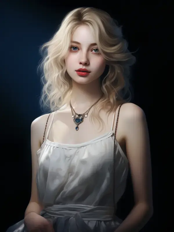 Pale white beautiful lady