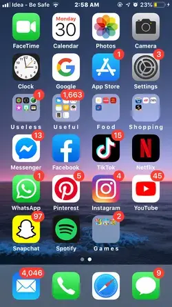 Homescreen iphone organisation 