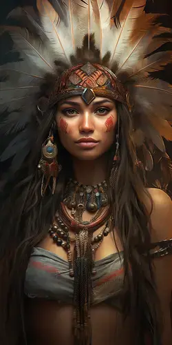 Beautiful American Indian woman