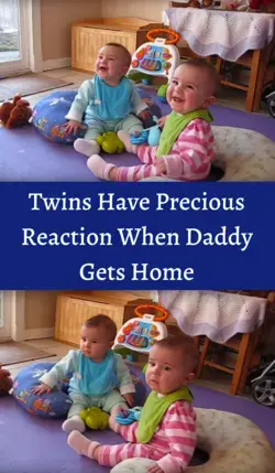 Twins Have Precious Reaction When Daddy Gets Home