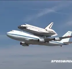 Nasa Throwback . Shuttle Endeavor on top of a Boeing 747 . This actually happened. 