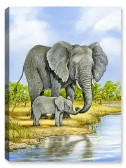 Elephant Drawing Cute | Elephant Wall Art | Elephant Drawing Kids | Elephant Drawing Realistic