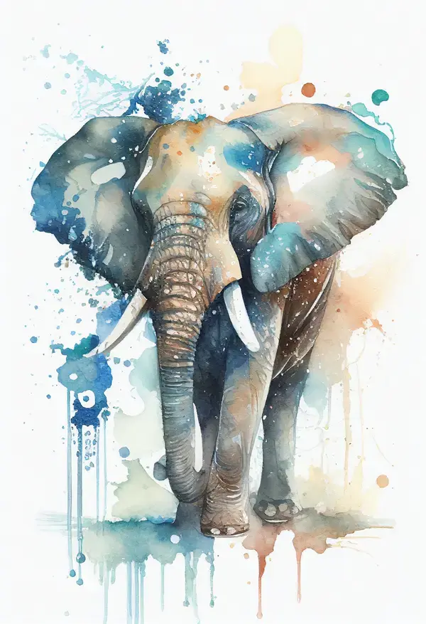 Discover the Magic of Hand-Painted Elephant Portrait to Showcase In Your Home.